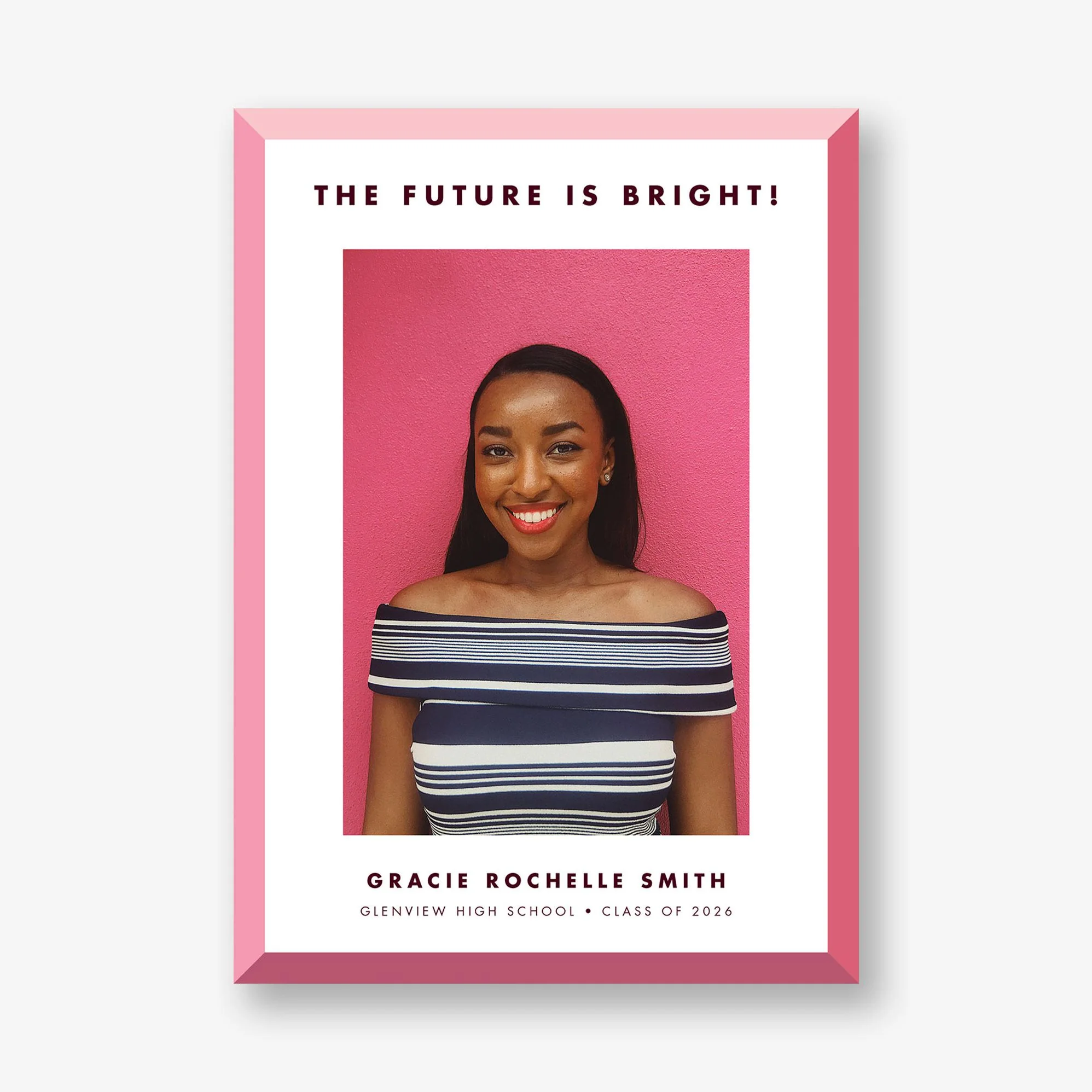 Mod Bevel Photo Graduation Announcement