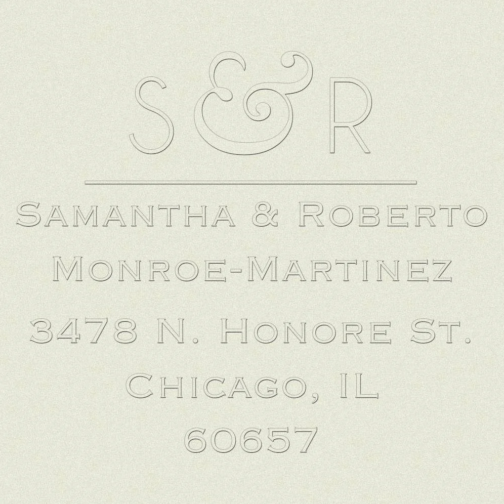 Modern Ampersand Custom Embosser Plate