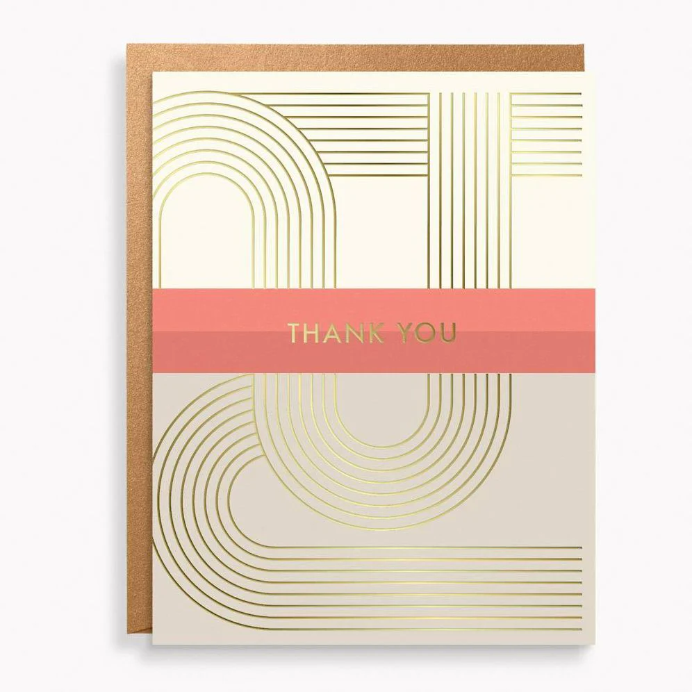 Modern Foil Stripe Thank You Stationery Set - Image 2