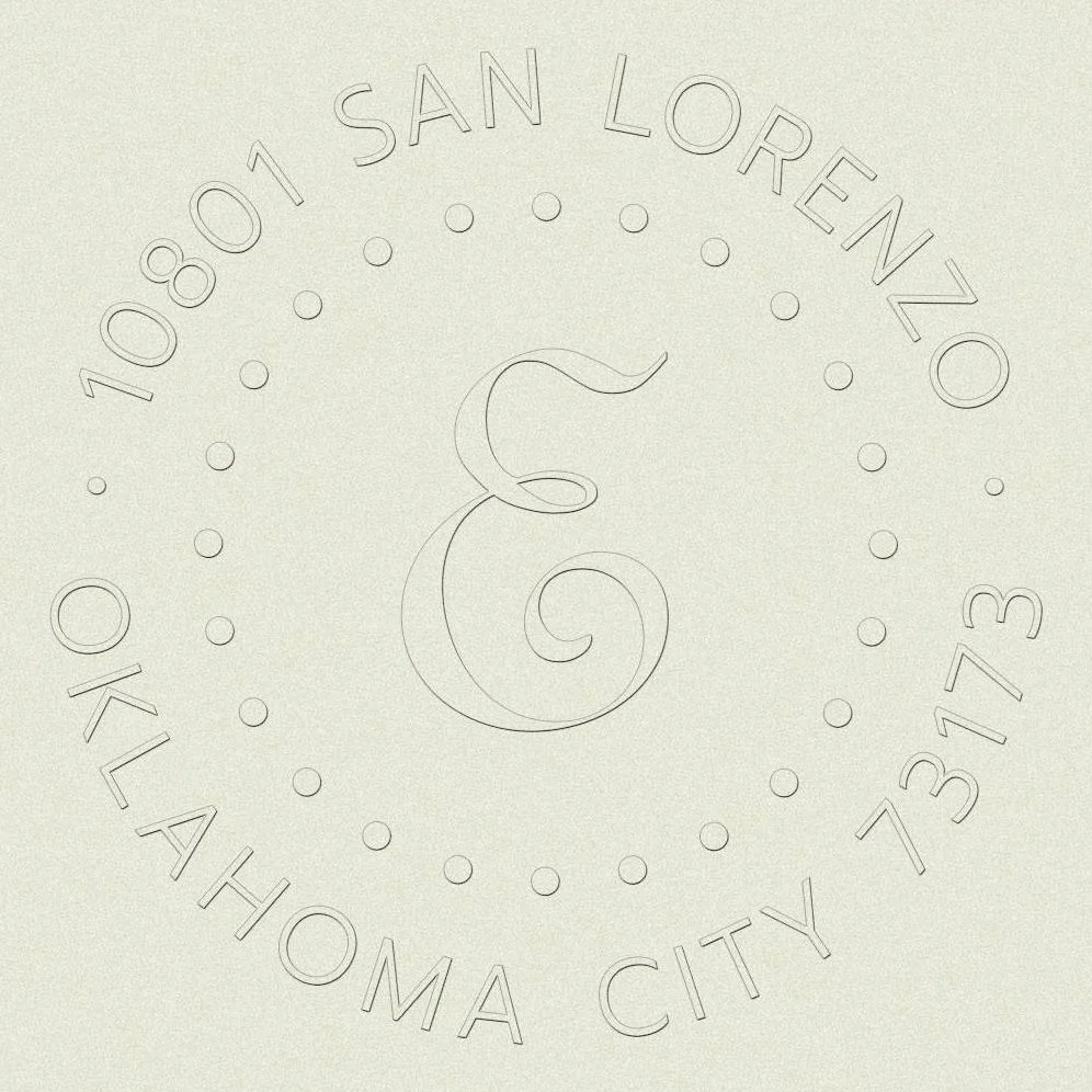 Modern Script Custom Embosser Plate