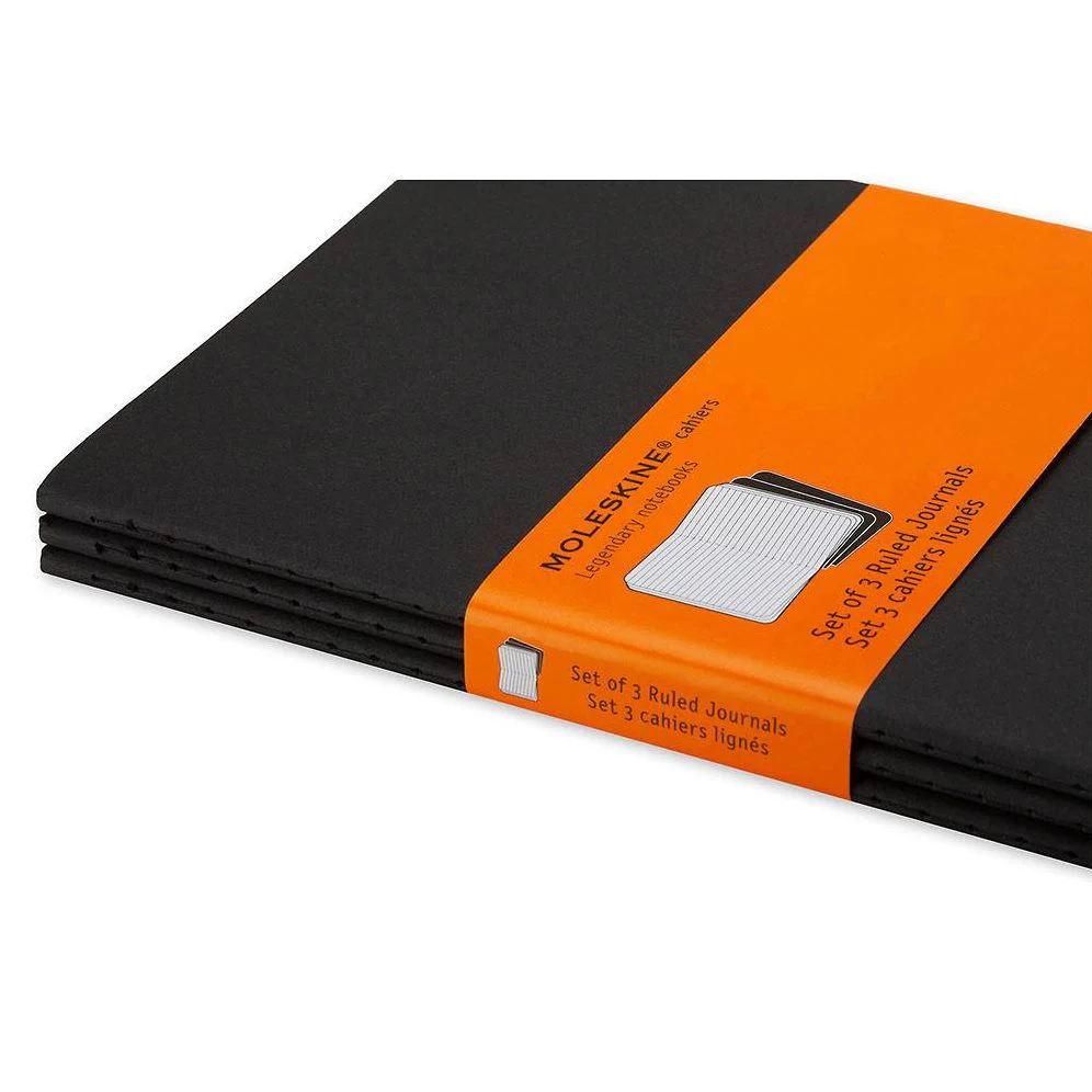 Moleskine Cahier Journal (Set of 3), Pocket, Ruled, Black, Soft Cover (3.5 x 5.5): Set of 3 Ruled Journals - Image 2