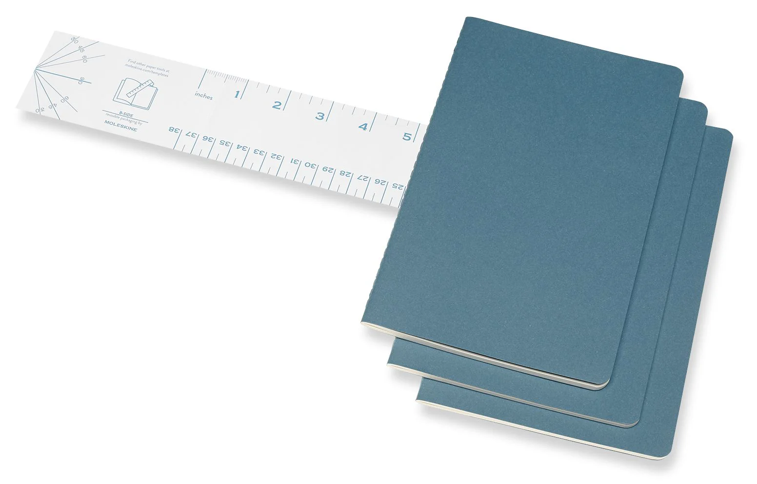 Moleskine Cahier Journal, Large, Ruled, Brisk Blue (8.25 x 5) - Image 2