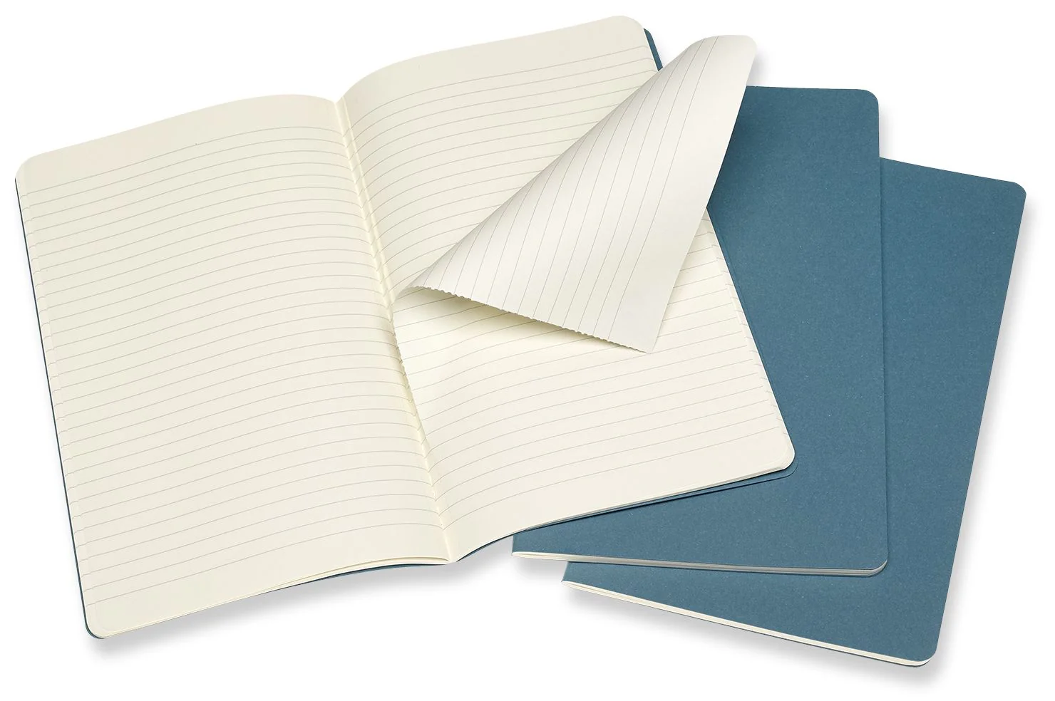 Moleskine Cahier Journal, Large, Ruled, Brisk Blue (8.25 x 5) - Image 3