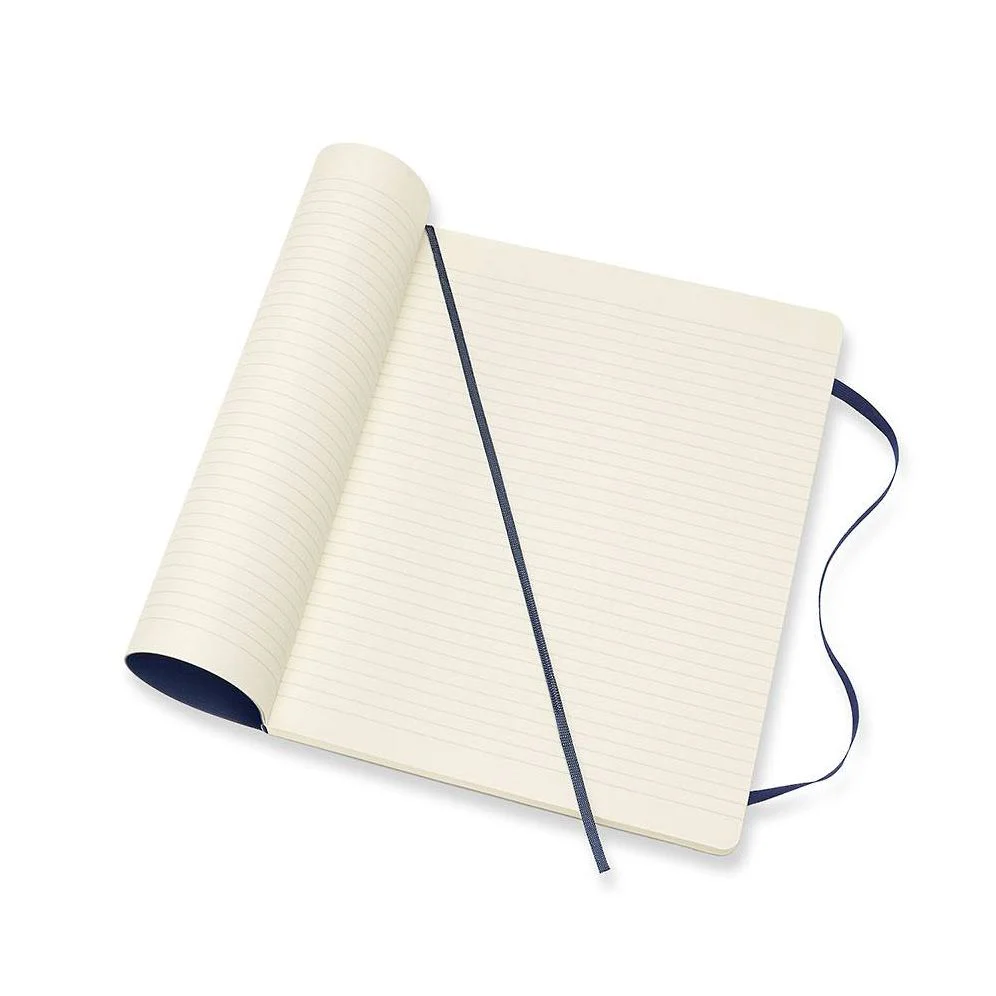 Moleskine Classic Notebook, Extra Large, Ruled, Sapphire Blue, Soft Cover (7.5 x 10) - Image 2