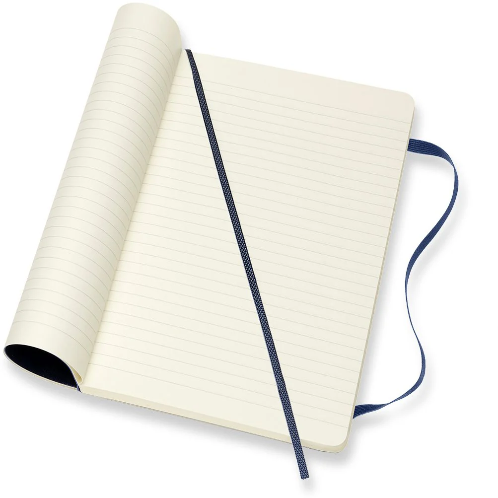 Moleskine Classic Notebook, Large, Ruled, Sapphire Blue, Soft Cover (5 x 8.25) - Image 3