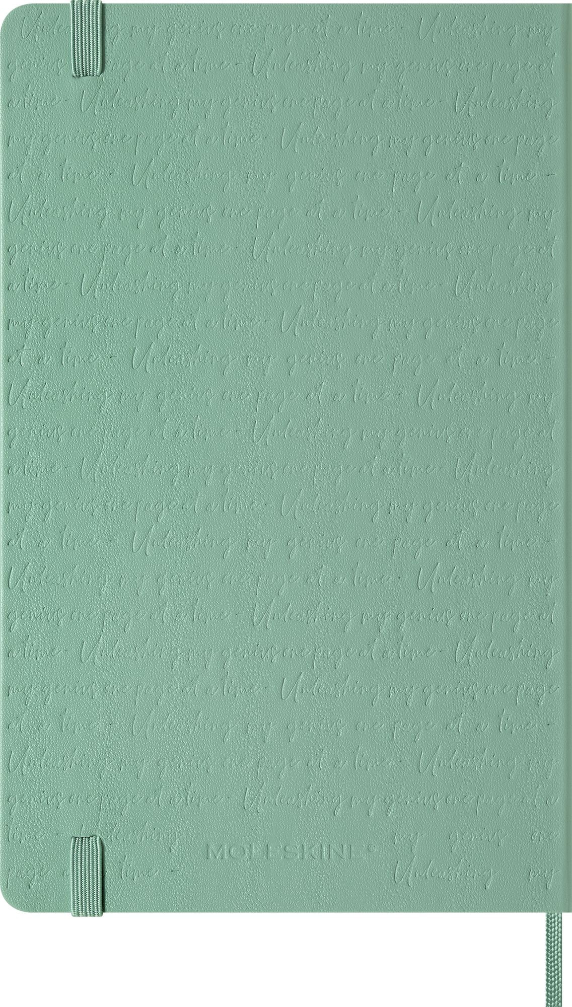 Moleskine Colored Patterned Notebook, Hard Cover, Large (5" x 8.25") Ruled/Lined, Sage Green, 240 Pages - Image 6