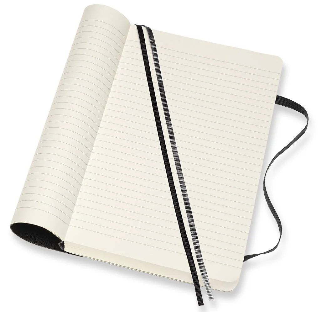 Moleskine Notebook, Expanded Large, Ruled, Black, Soft Cover (5 x 8.25) - Image 2