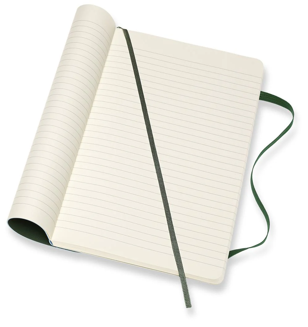 Moleskine Notebook, Large, Ruled, Myrtle Green, Soft Cover (5 x 8.25) - Image 3