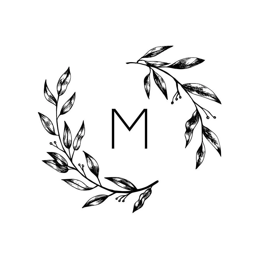 Monogram Leaves Custom Stamp and Stamp Tool