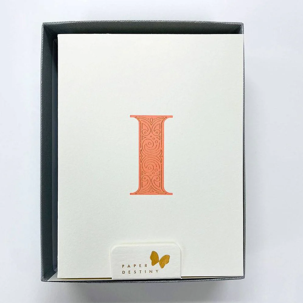 Monogram Letterpress I Stationery Set