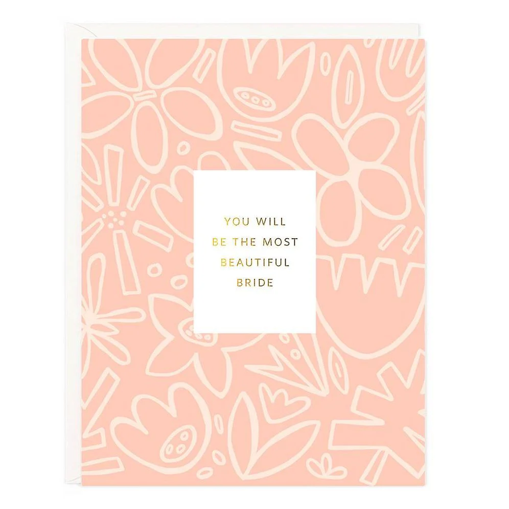 Most Beautiful Bride Wedding Shower Card