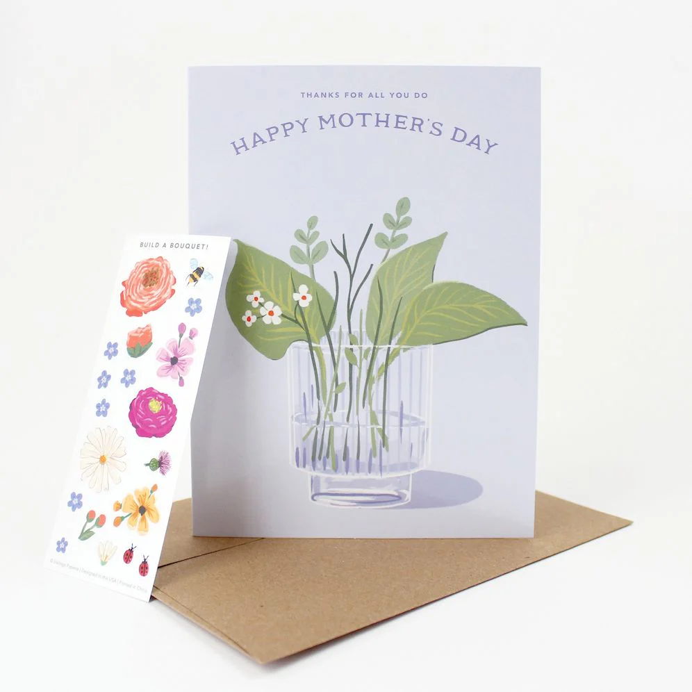Mother's Day Bouquet Sticker Scene Card
