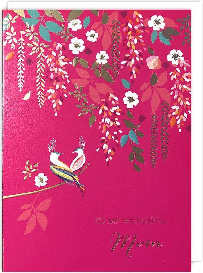 Mother's Day Greeting Card Birds on a Branch