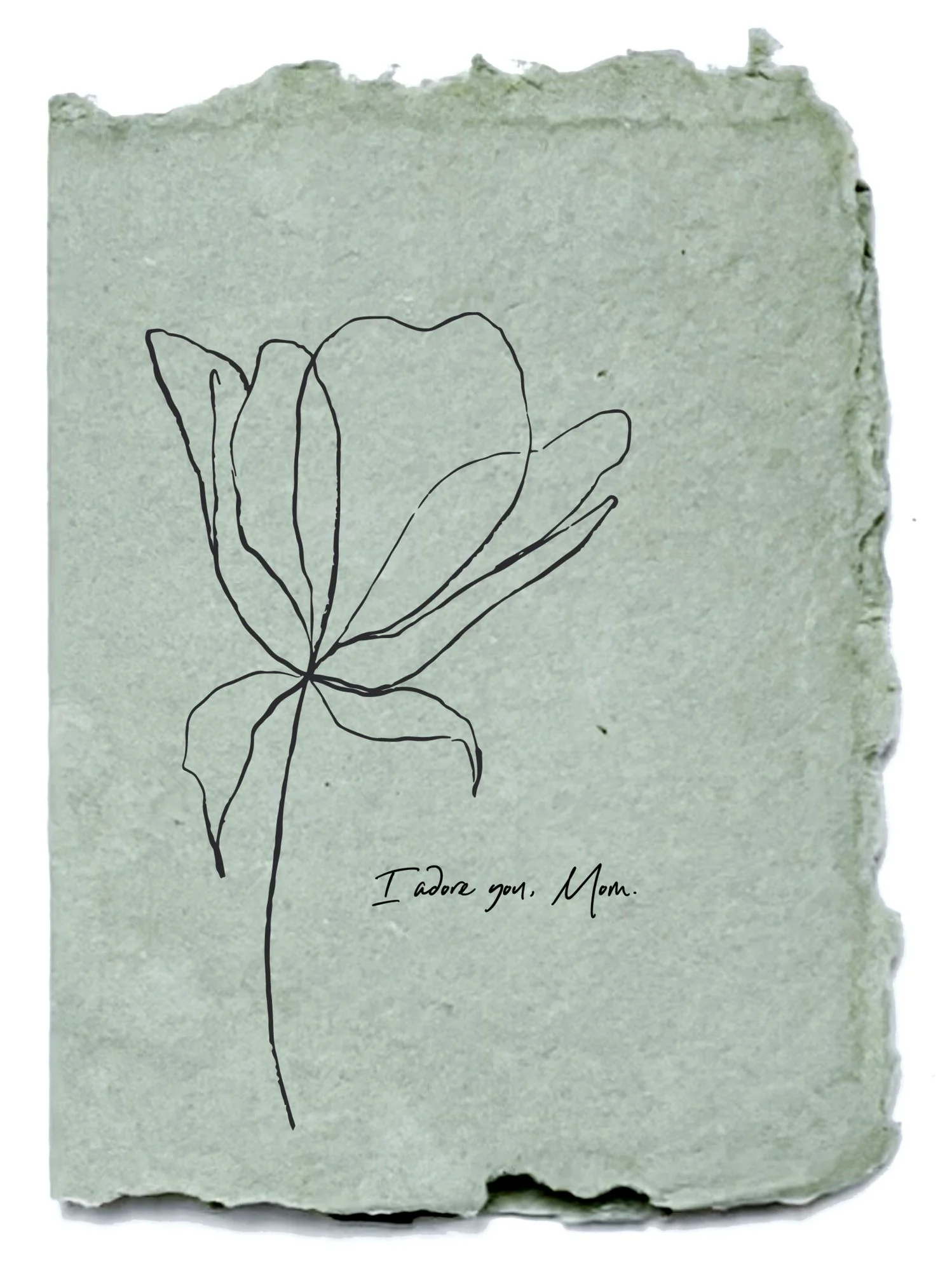 Mother's Day Greeting Card I Adore You, Mom