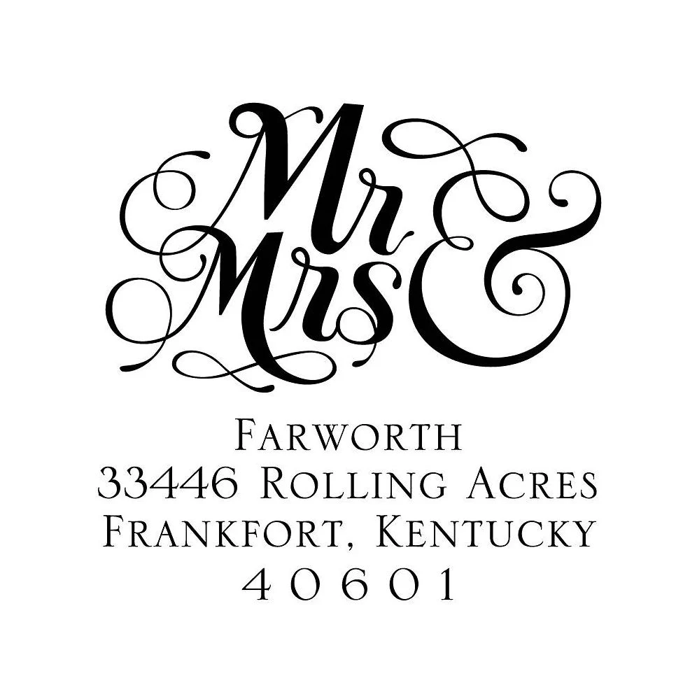 Mr & Mrs Ampersand Custom Stamp and Stamp Tool