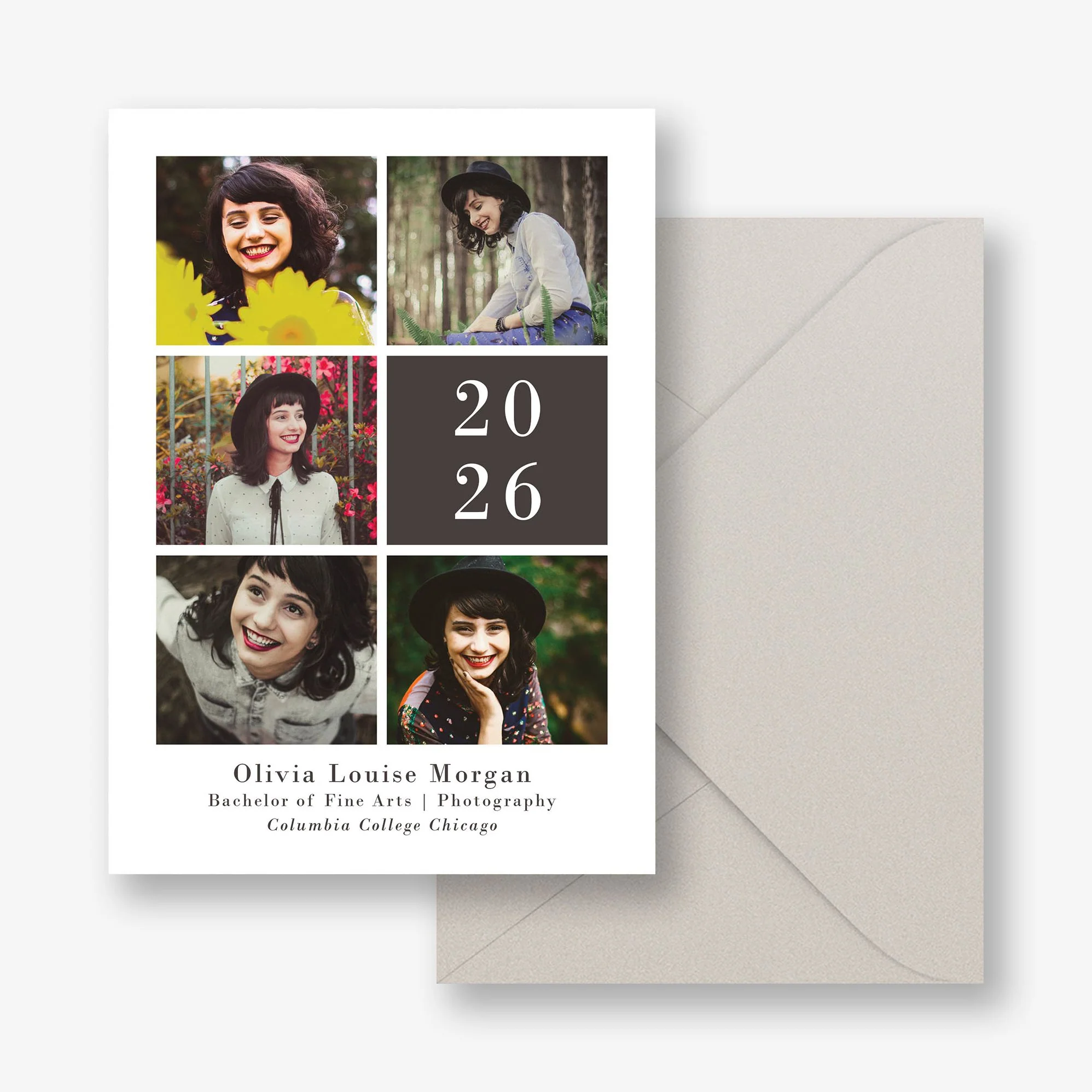 Multi Photo Grid Vertical Graduation Announcement - Image 2