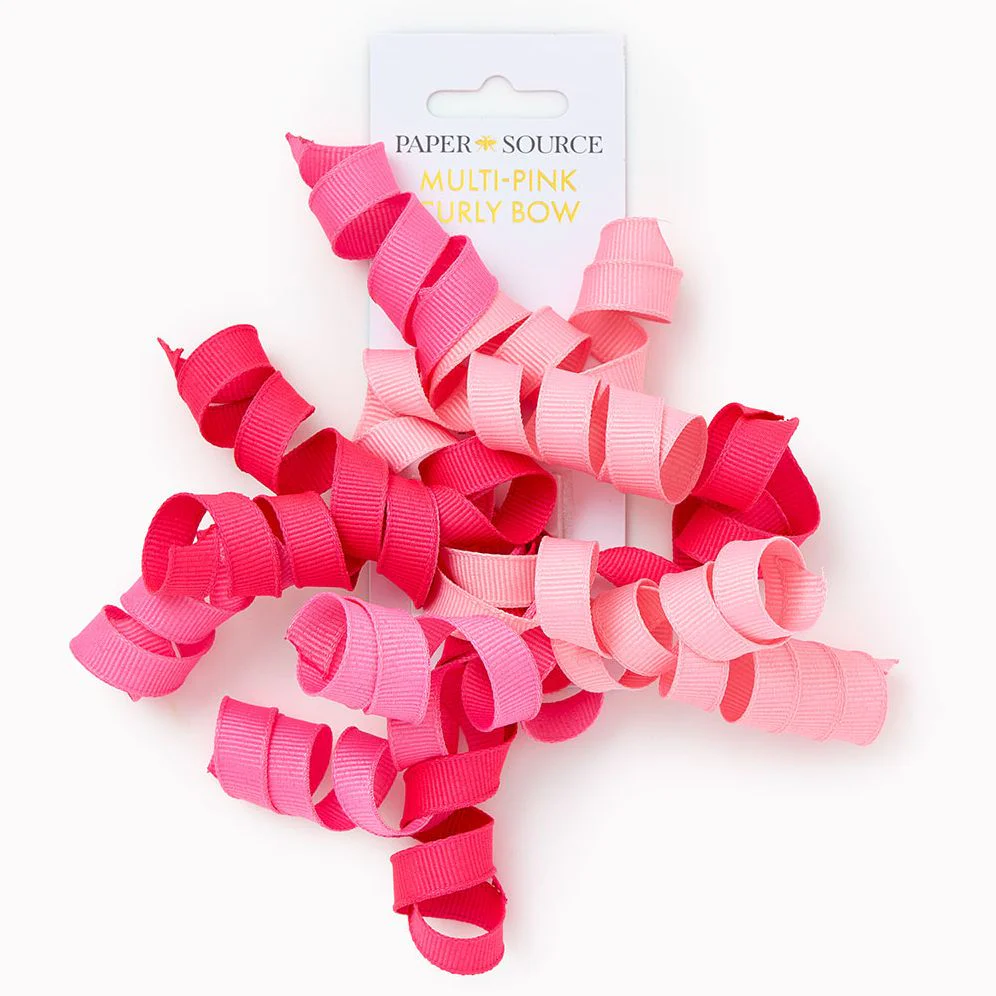 Multi-Pink Curly Bow