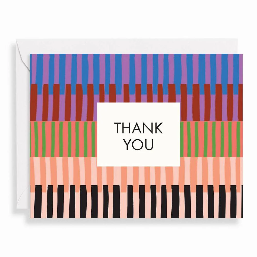 Muted Stripe Thank You Stationery Set - Image 2
