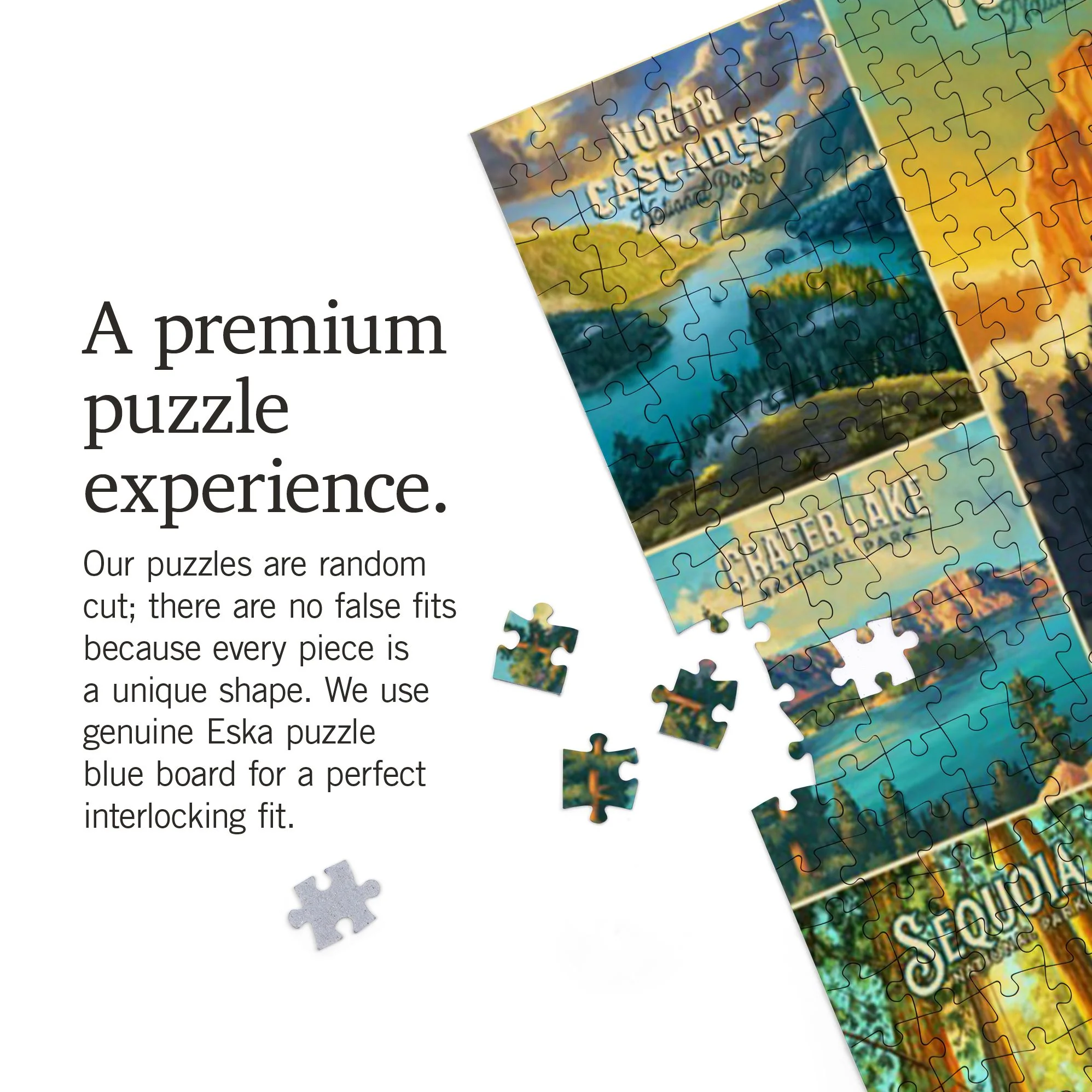 National Parks Oil Painting Collage 1000 Piece Puzzle - Image 5