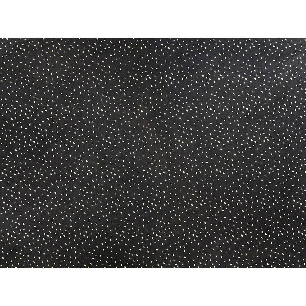 Natural Dots on Black Handmade Paper
