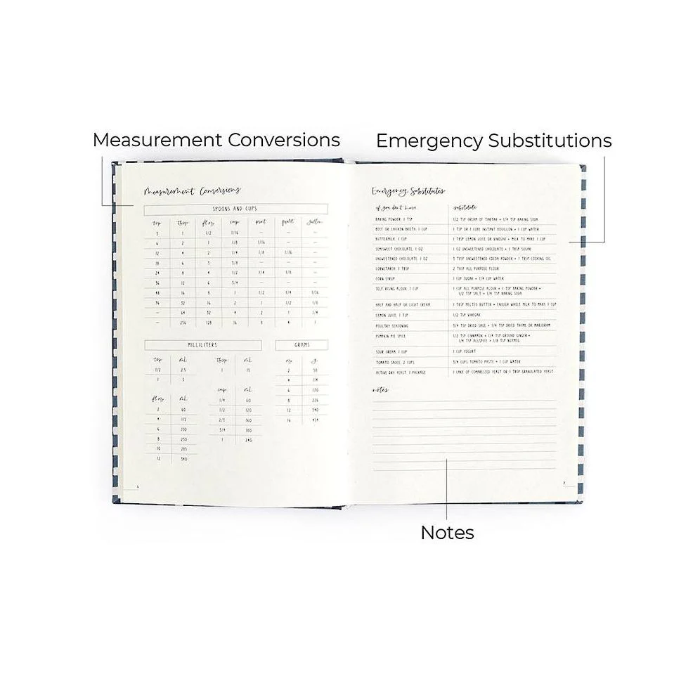 Navy Gingham Heirloom Recipe Book - Image 3