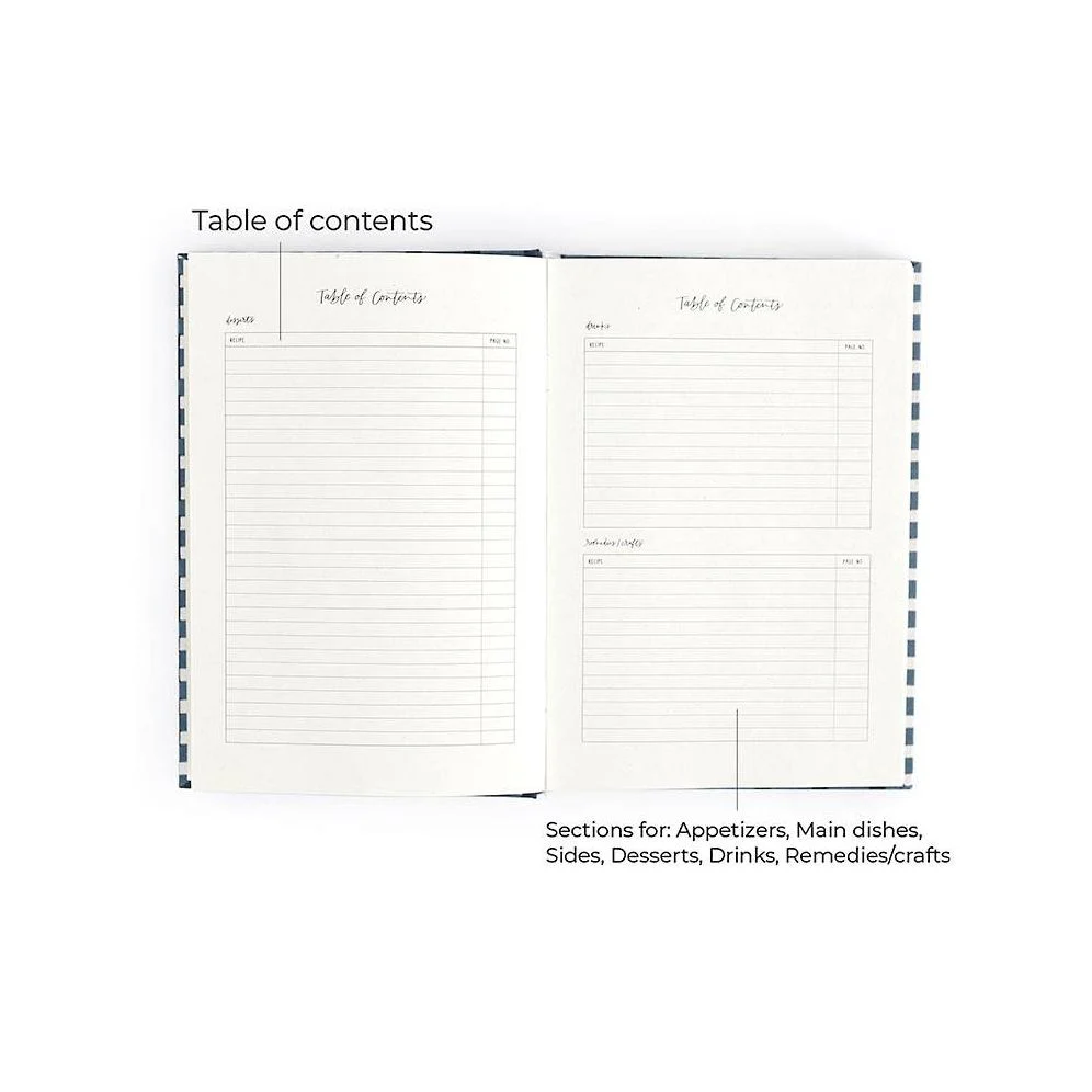 Navy Gingham Heirloom Recipe Book - Image 7
