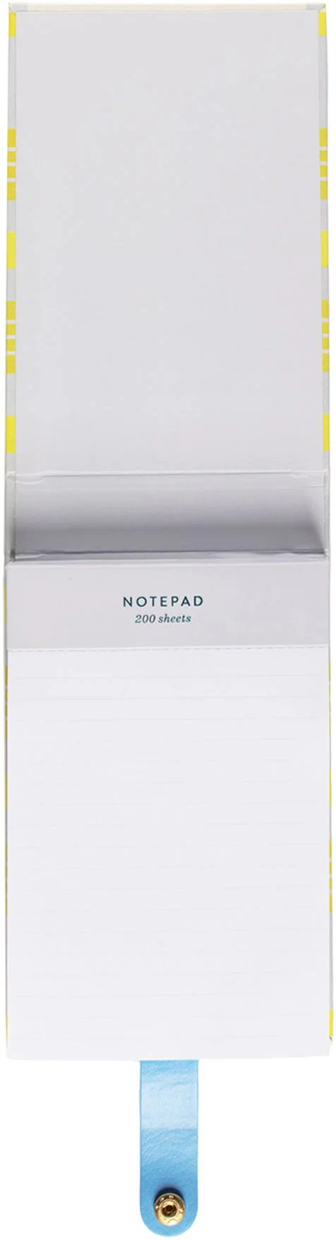 Neon Plaid Faux Leather Notepad w Snap Closure - Exclusive - Image 2