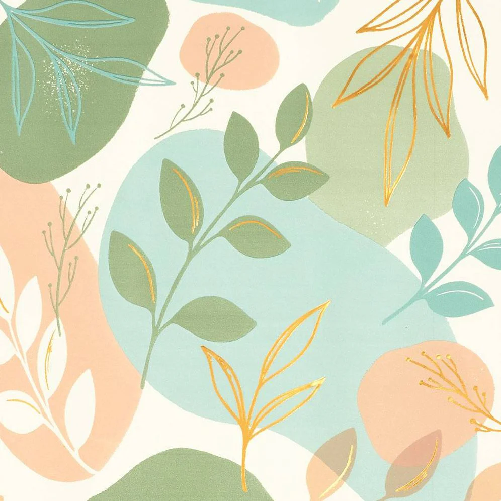 Neutral Greenery Stone Wrapping Paper - Image 3
