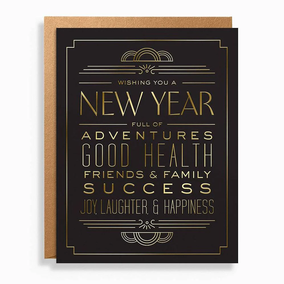 New Year Typography Greeting Card