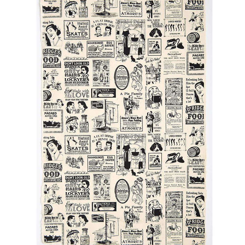 Newsclip Ads Handmade Paper