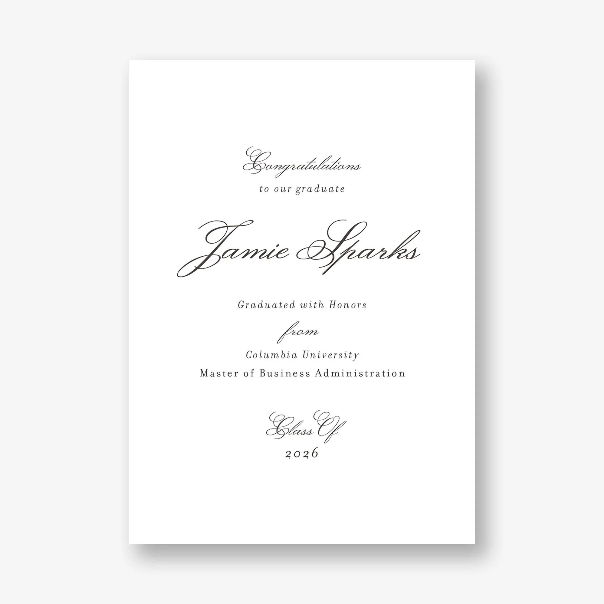 Notched Border Foil Photo Graduation Announcement - Image 3