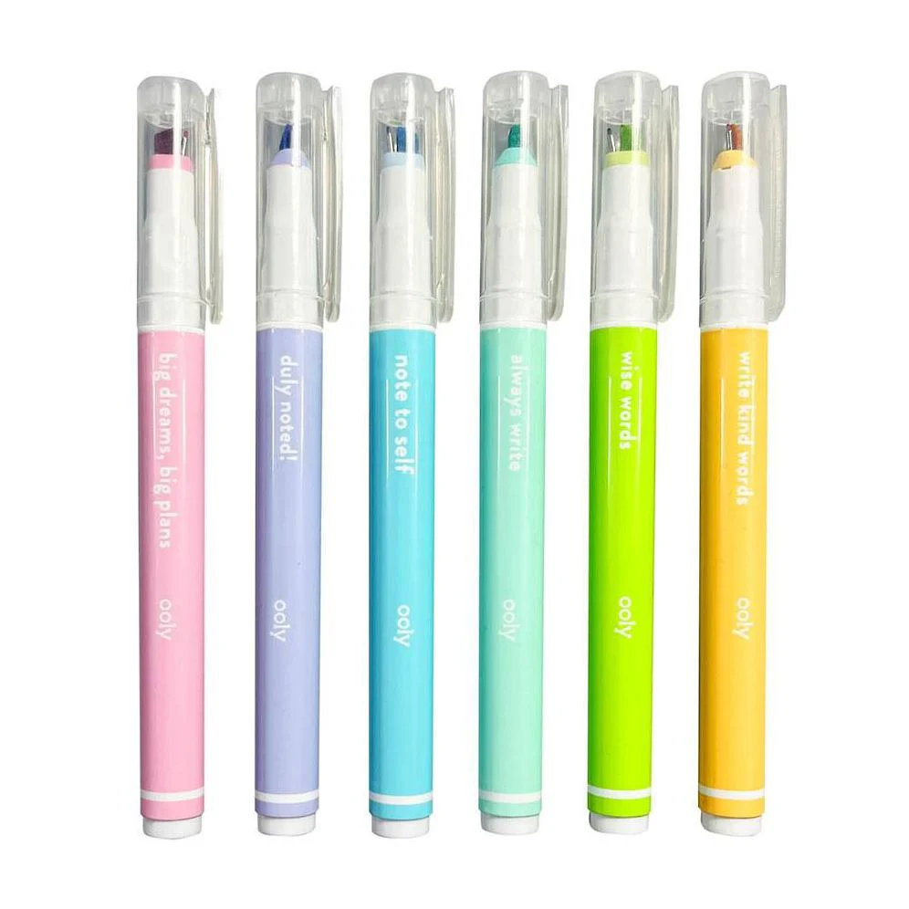Noted! 2-in-1 Micro Fine Tip Pens & Highlighters - Set of 6 - Image 8