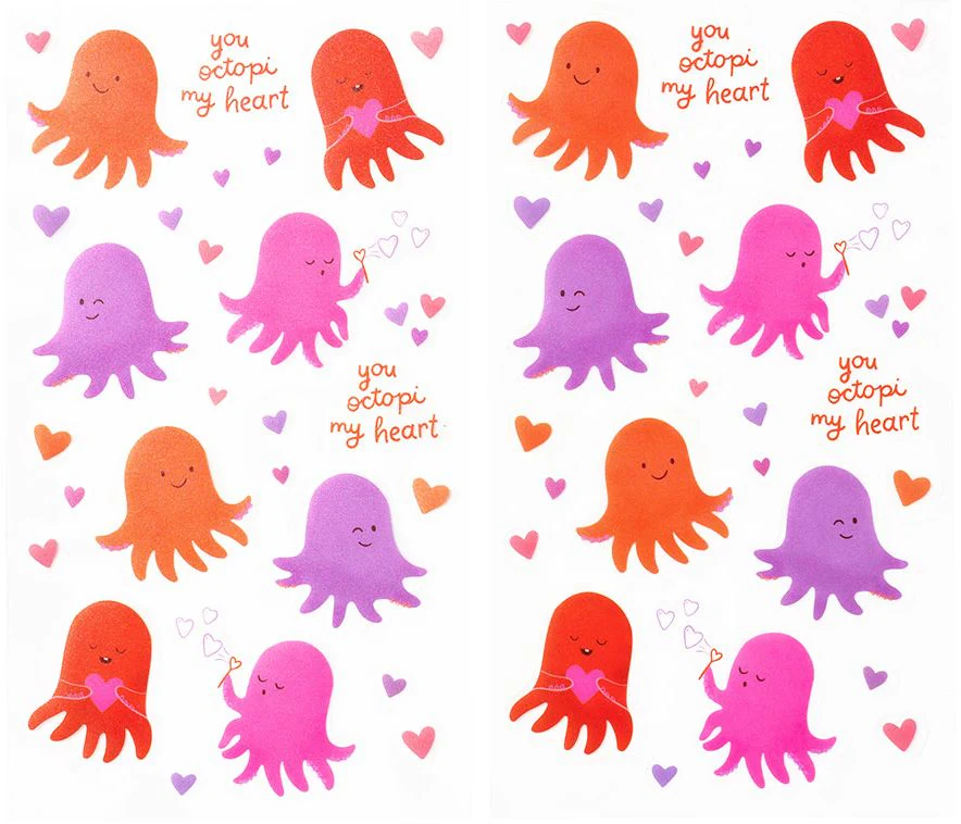 Octopi My Heart Stickers - Image 3