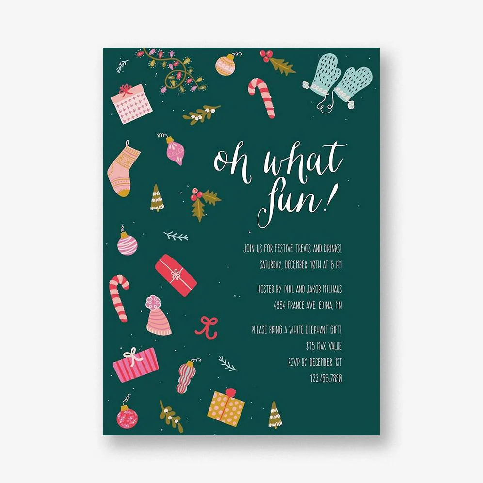 Oh What Fun Holiday Invitation