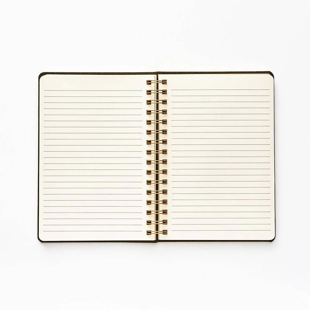 Olive Book Cloth Spiral Journal - Image 2
