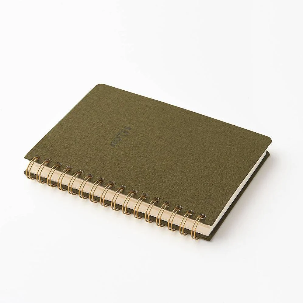 Olive Book Cloth Spiral Journal - Image 3