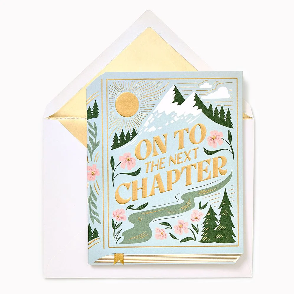 On To The Next Chapter Embellished Wedding Card