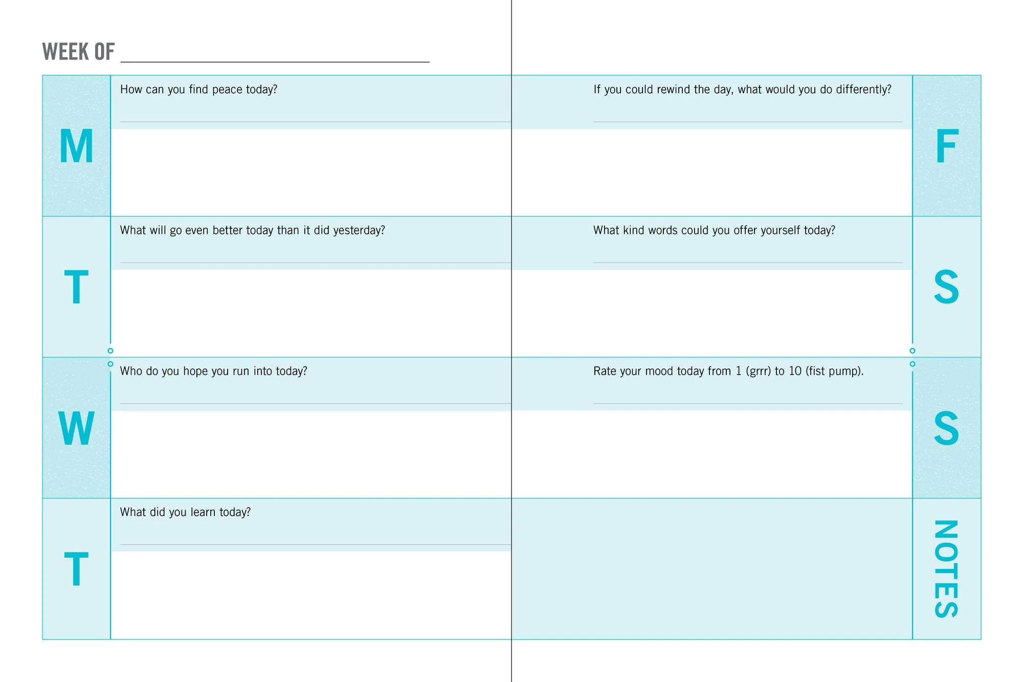 One Question a Day Weekly Planner: 365 Prompts for a Meaningful Year - Image 4