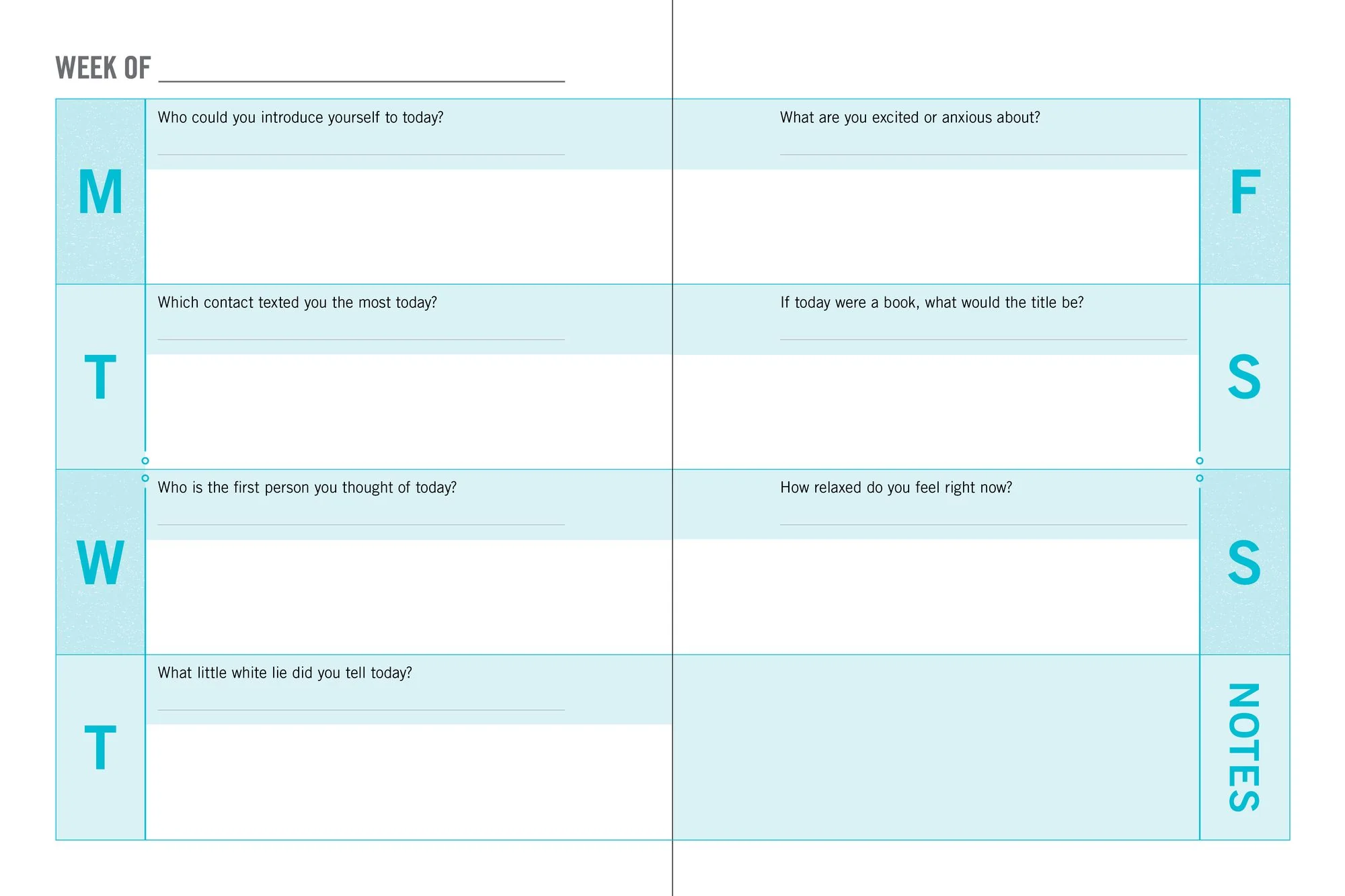 One Question a Day Weekly Planner: 365 Prompts for a Meaningful Year - Image 5