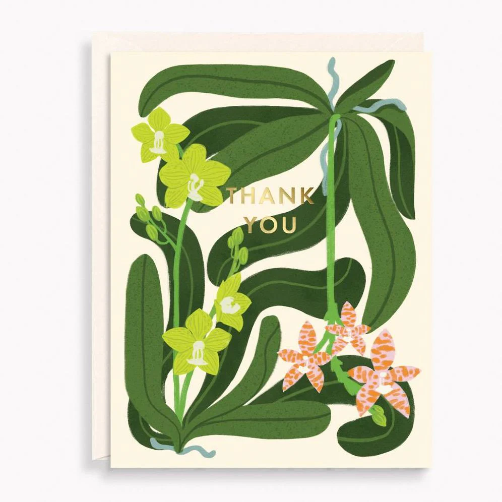 Orchids Thank You Card Stationery Set - Image 2