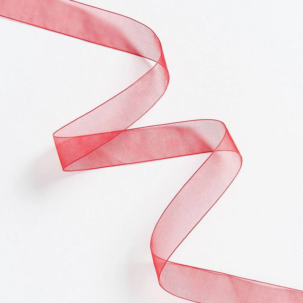 Organdy Red Ribbon 1" 15YD