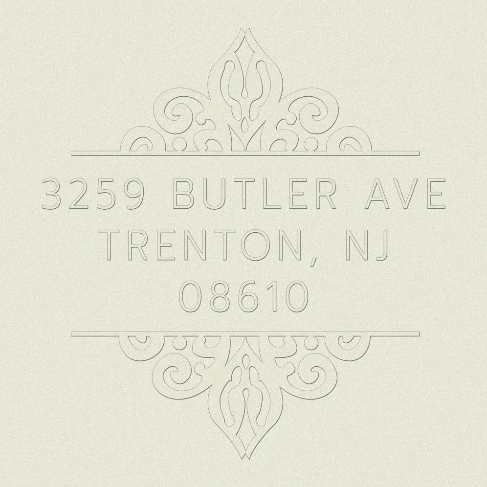 Ornate Custom Embosser Plate with Embossing Tool