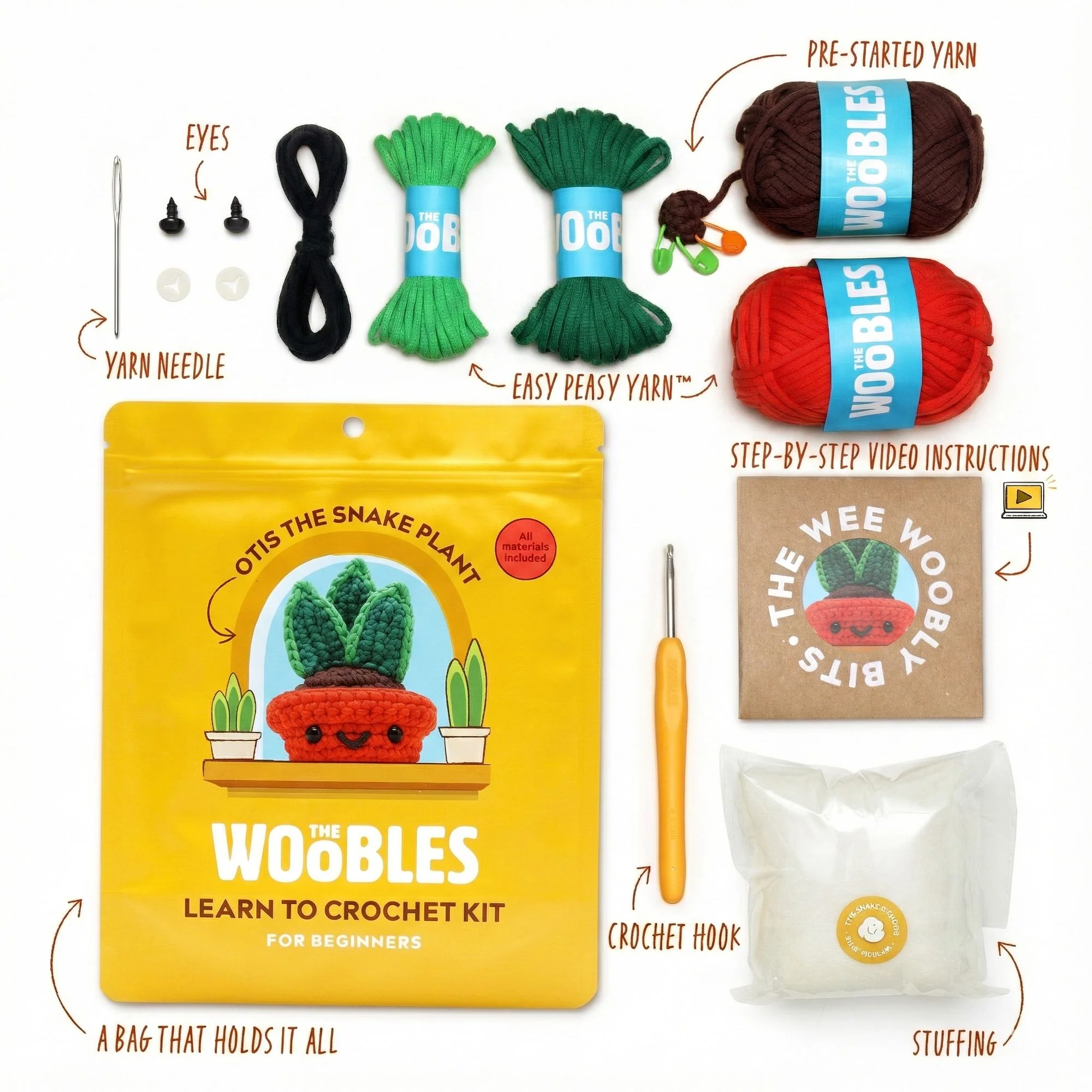 Otis the Snake Plant Learn to Crochet Kit - Image 2