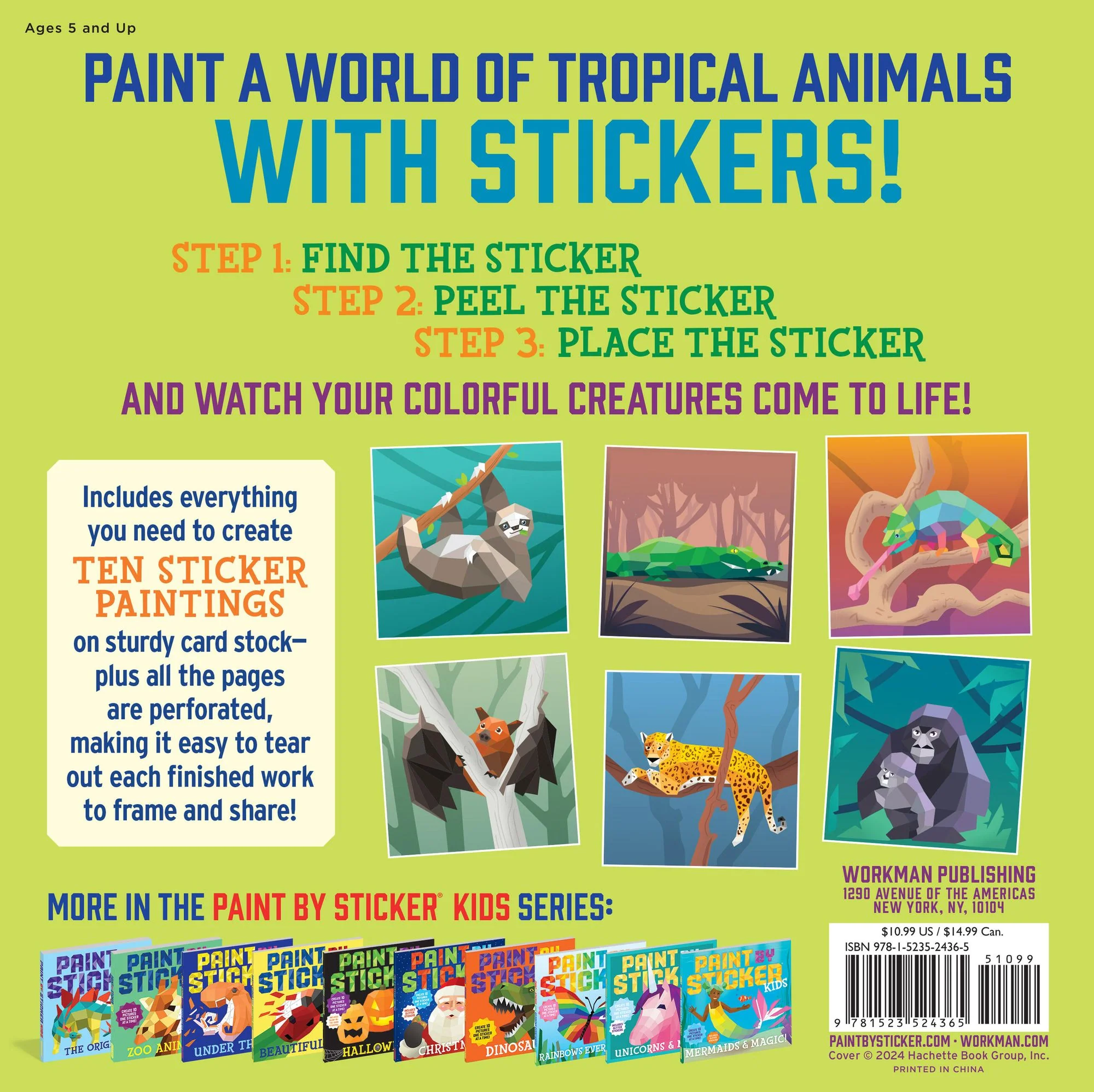 Paint by Sticker Kids: Rainforest Animals - Image 8