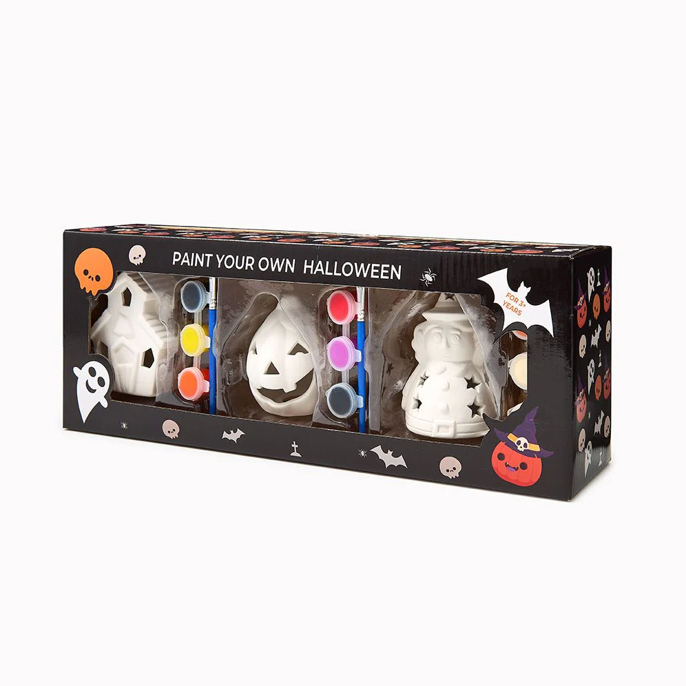 Paint Your Own Halloween Kit - Haunted House, Jack O'Lantern, Witch - Image 2