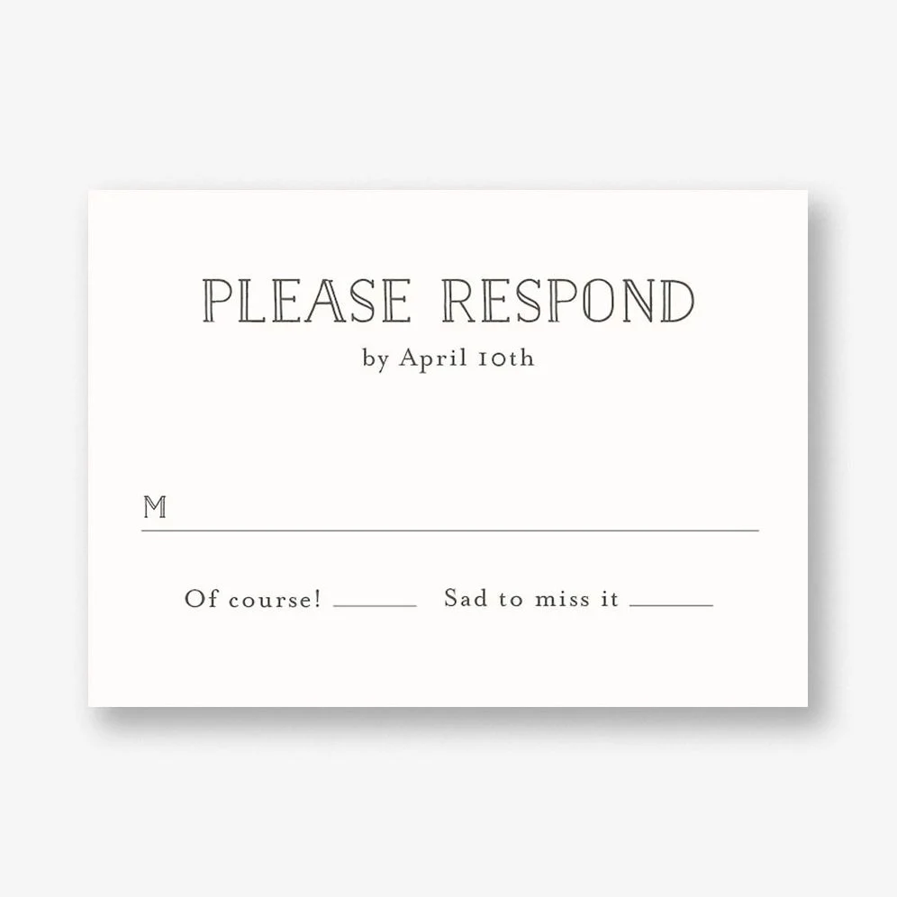 Painted Floral Response Card
