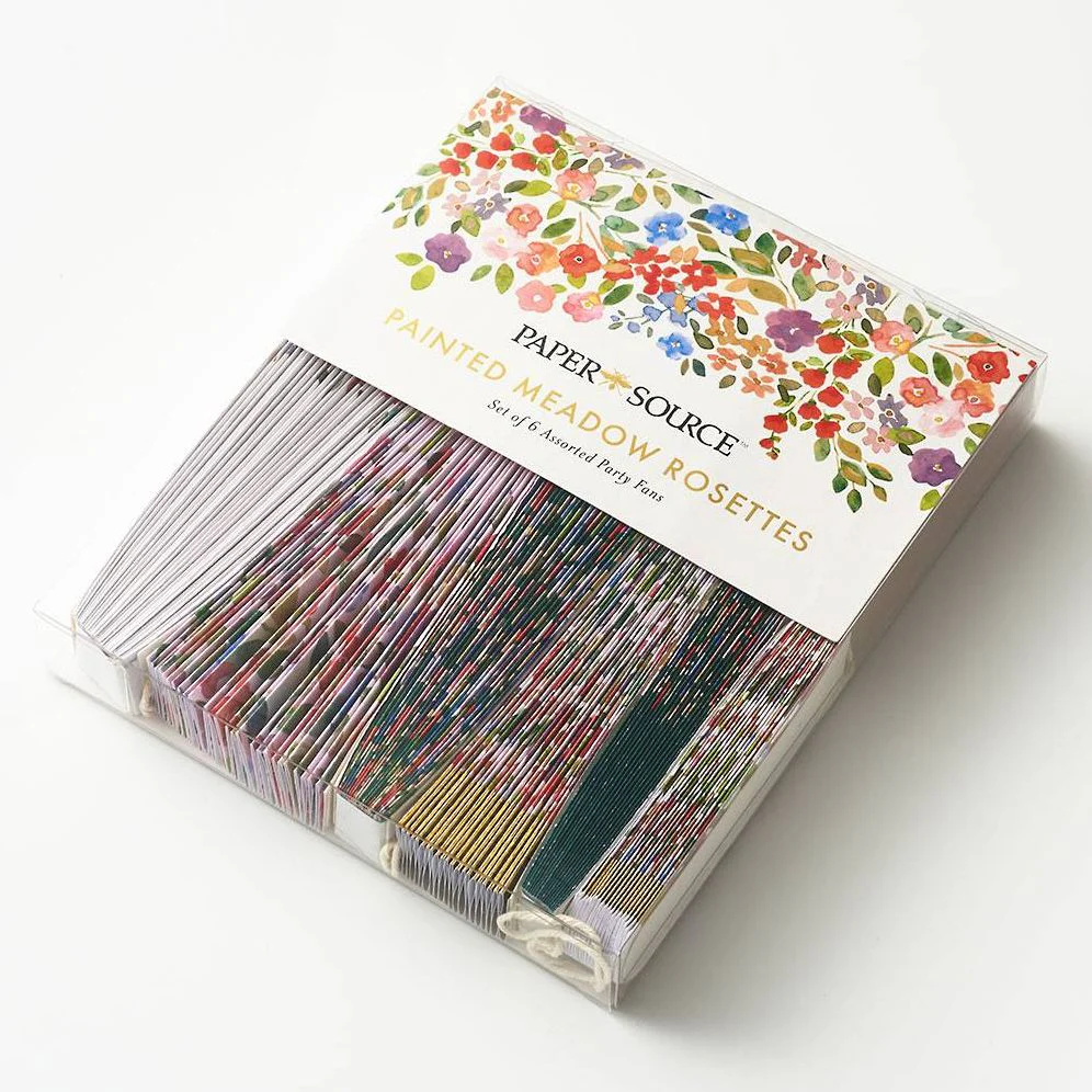 Painted Meadow Party Fans - Image 2