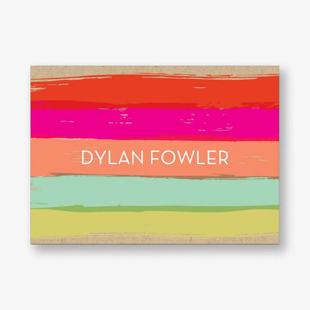 Painted Stripe 4 Bar Stationery
