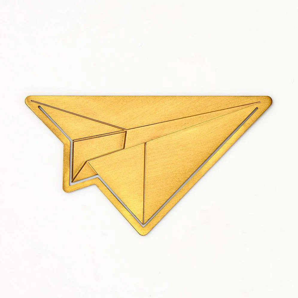 Paper Airplane Brass Bookmark - Image 4