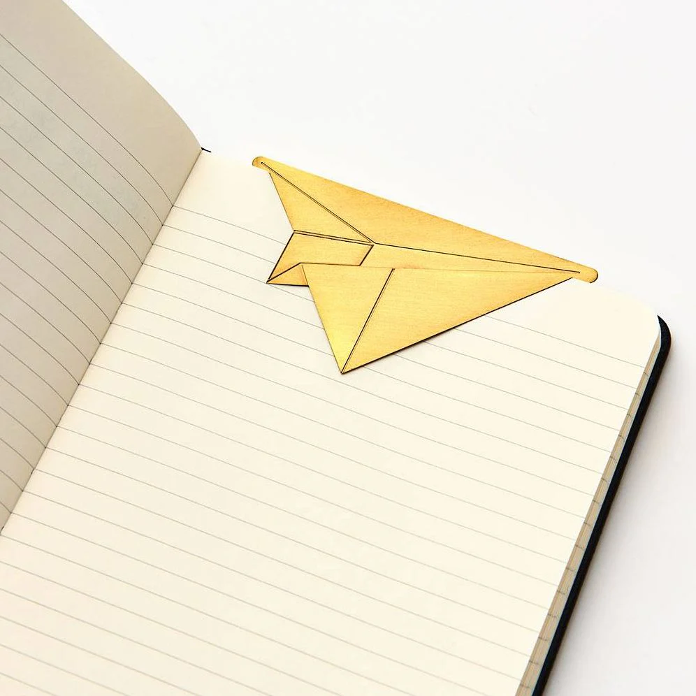 Paper Airplane Brass Bookmark - Image 5